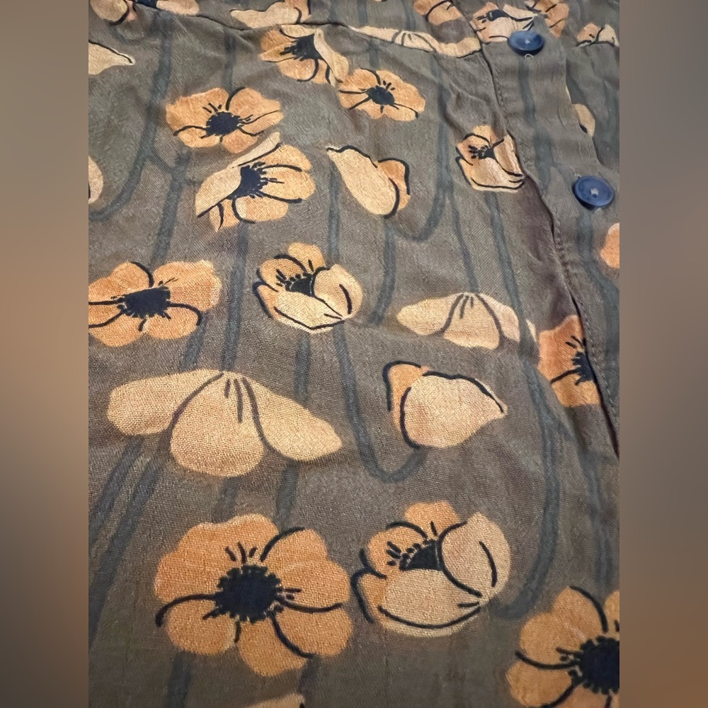 RVCA Brown and Orange Floral Romper - Picture 5 of 5